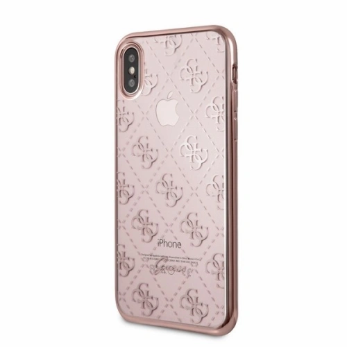 Etui Guess GUHCPXTR4GRG Apple iPhone X/XS różowo-złoty/rose gold 4G Transparent