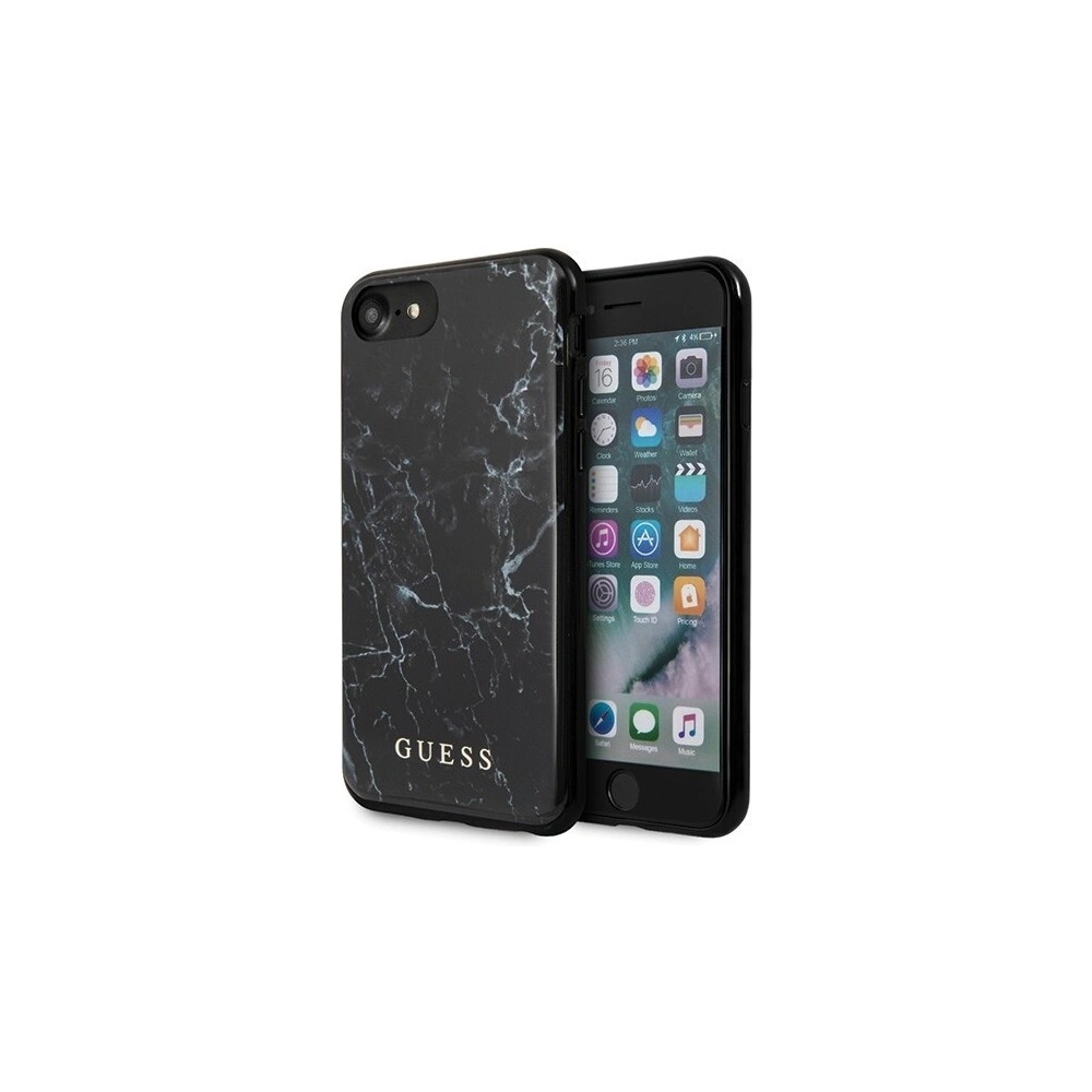 Hurtownia GSM - Etui Guess GUHI8PCUMABK Apple iPhone SE 2022/SE 2020/8/7 czarny/black Marble - GUE455BLK - {ean13} - Hurt