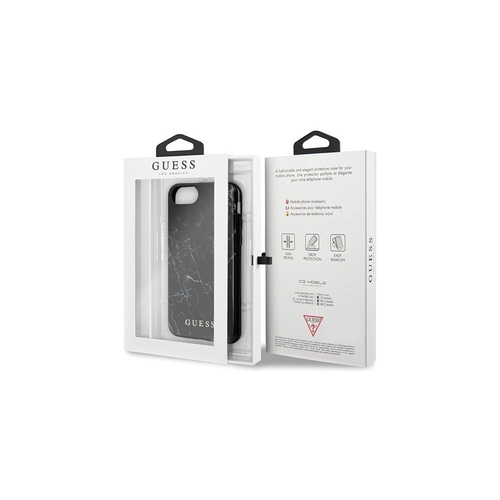 Hurtownia GSM - Etui Guess GUHI8PCUMABK Apple iPhone SE 2022/SE 2020/8/7 czarny/black Marble - GUE455BLK - {ean13} - Hurt