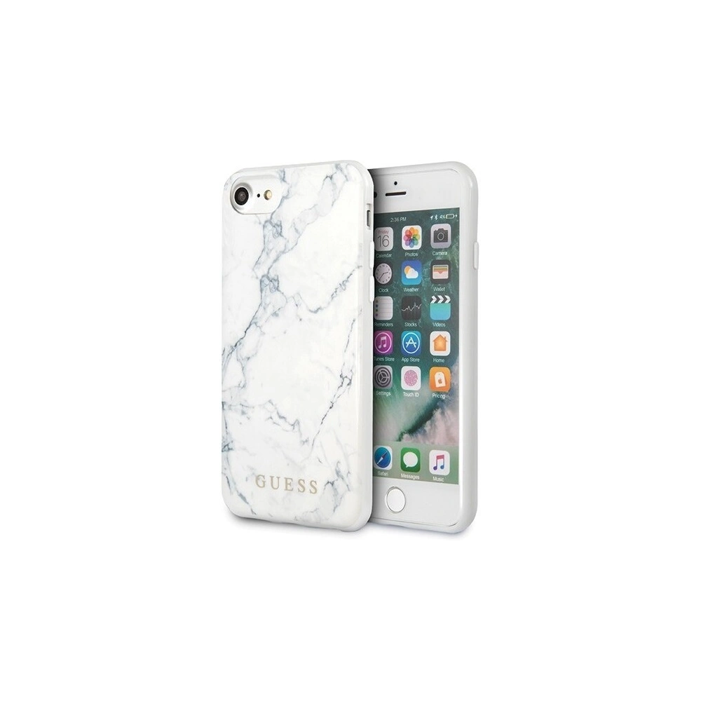 Hurtownia GSM - Etui Guess GUHI8PCUMAWH Apple iPhone SE 2022/SE 2020/8/7 biały/white Marble - GUE456WHT - {ean13} - Hurt