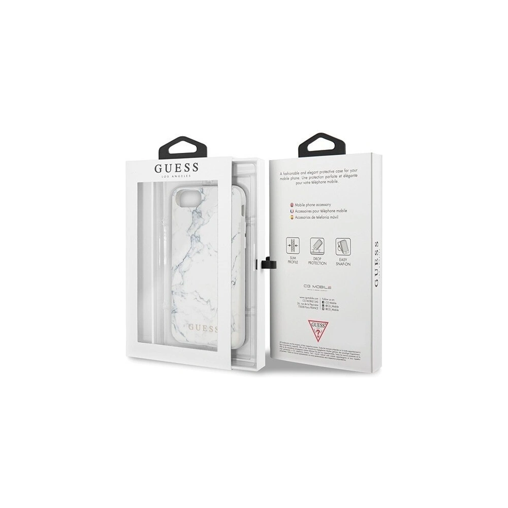Hurtownia GSM - Etui Guess GUHI8PCUMAWH Apple iPhone SE 2022/SE 2020/8/7 biały/white Marble - GUE456WHT - {ean13} - Hurt