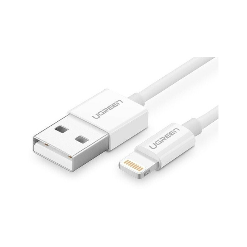 Nickel plated Lightning Cable UGREEN MFi 2m White
