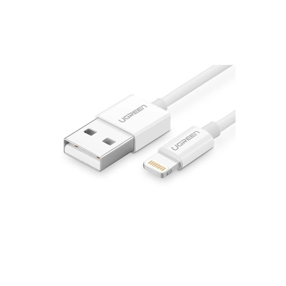 Hurtownia GSM - Niklowany kabel Lightning UGREEN MFi 2m (biały) - UGR274WHT - {ean13} - Hurt