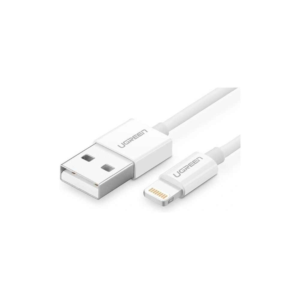 Hurtownia GSM - Niklowany kabel Lightning UGREEN MFi 1,5m (biały) - UGR273WHT - {ean13} - Hurt