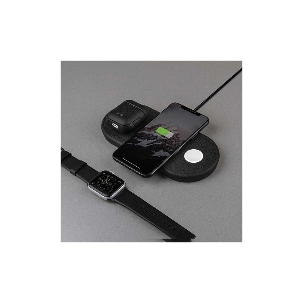 Hurtownia GSM - UNIQ Ład. indukcyjna Aereo 3w1 10W Fast charge czarny/charcoal black (LITHOS Collective) - UNIQ160BLK - {ean13} - Hurt