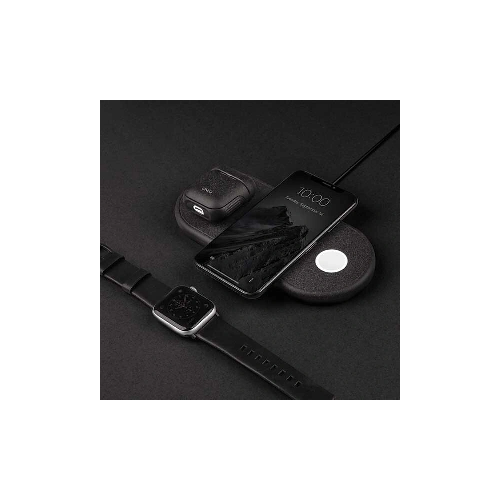 Hurtownia GSM - UNIQ Ład. indukcyjna Aereo 3w1 10W Fast charge czarny/charcoal black (LITHOS Collective) - UNIQ160BLK - {ean13} - Hurt