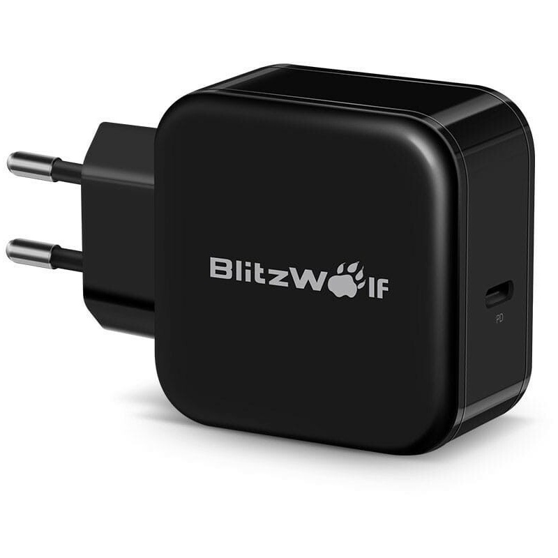 BlitzWolf Distributor - 5907489600019 - BLZ212BLK - Wall Charger USB-C BlitzWolf BW-S10 30W Black - B2B homescreen