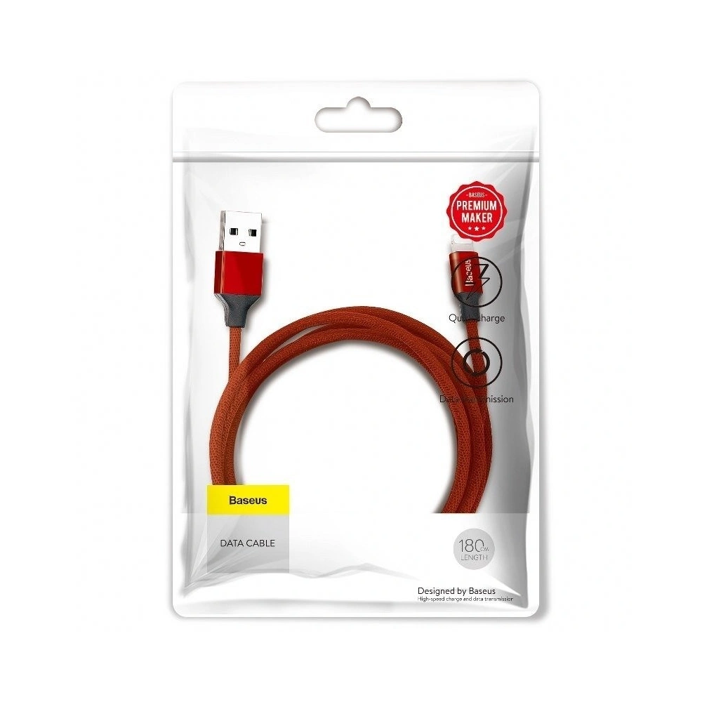 Hurtownia GSM - Kabel Baseus Yiven Lightning 180 cm 2A - czerwony - BSU1297RED - {ean13} - Hurt