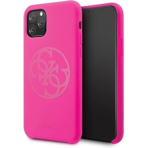 Etui Guess GUHCN58LS4GFU Apple iPhone 11 Pro fuksja/fuchsia hard case Silicone 4G Tone On Tone