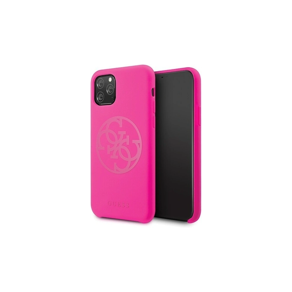 Hurtownia GSM - Etui Guess GUHCN58LS4GFU Apple iPhone 11 Pro fuksja/fuchsia hard case Silicone 4G Tone On Tone - GUE459FKS - {ean13} - Hurt