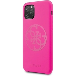 Etui Guess GUHCN58LS4GFU Apple iPhone 11 Pro fuksja/fuchsia hard case Silicone 4G Tone On Tone