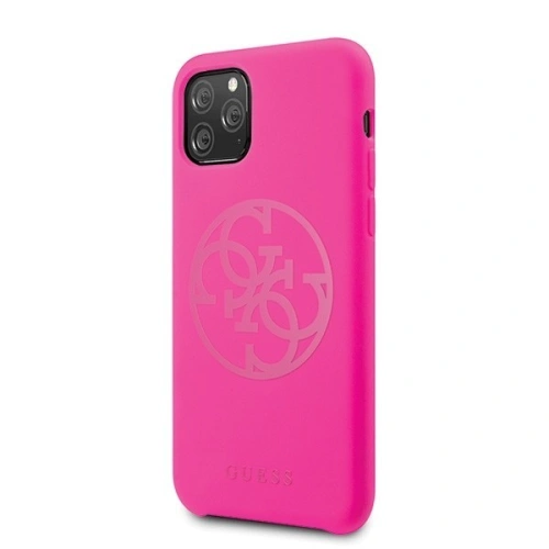 Etui Guess GUHCN58LS4GFU Apple iPhone 11 Pro fuksja/fuchsia hard case Silicone 4G Tone On Tone