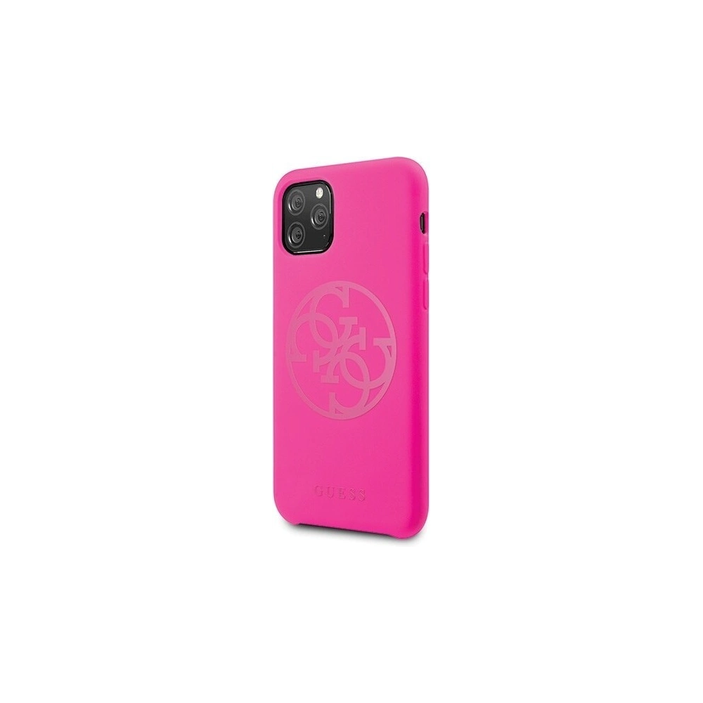 Hurtownia GSM - Etui Guess GUHCN58LS4GFU Apple iPhone 11 Pro fuksja/fuchsia hard case Silicone 4G Tone On Tone - GUE459FKS - {ean13} - Hurt