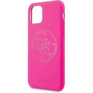 Etui Guess GUHCN58LS4GFU Apple iPhone 11 Pro fuksja/fuchsia hard case Silicone 4G Tone On Tone
