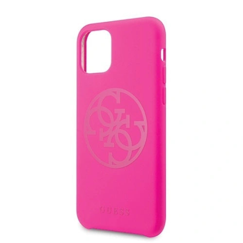 Etui Guess GUHCN58LS4GFU Apple iPhone 11 Pro fuksja/fuchsia hard case Silicone 4G Tone On Tone