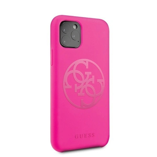 Etui Guess GUHCN58LS4GFU Apple iPhone 11 Pro fuksja/fuchsia hard case Silicone 4G Tone On Tone