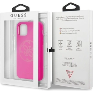 Etui Guess GUHCN58LS4GFU Apple iPhone 11 Pro fuksja/fuchsia hard case Silicone 4G Tone On Tone