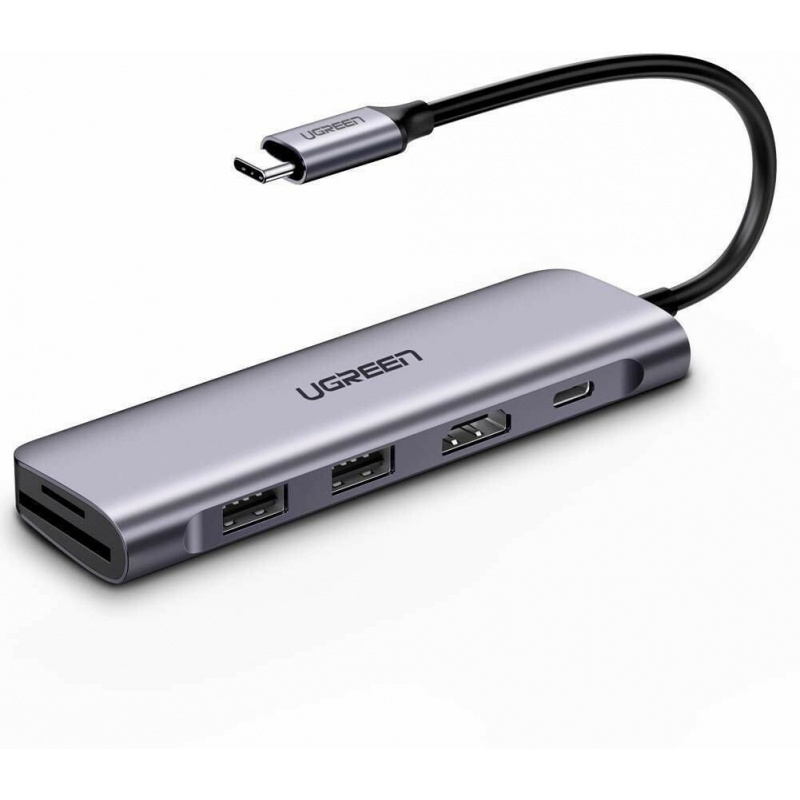Hurtownia Ugreen - 6957303874118 - UGR290 - Adapter 6w1 UGREEN Hub USB-C do 2x USB 3.0 + HDMI + SD/MicroSD + PD - B2B homescreen