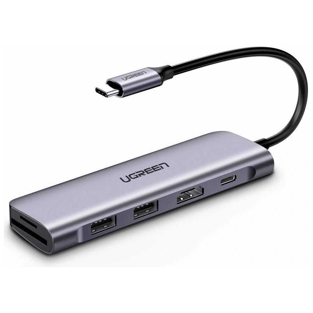 Wholesale Adapter 6in1 UGREEN Hub USB-C to 2x USB 3.0 + HDMI + SD/MicroSD + PD - UGR290 - {ean13} - Hurt