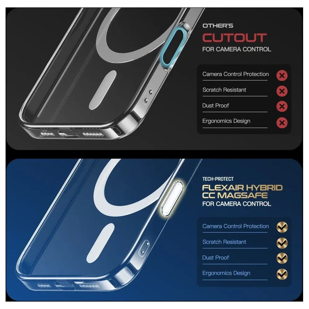 Hurtownia GSM - Tech-Protect Flexair Hybrid CC MagSafe Apple iPhone 16 Pro Max Transparent - THP3649 - {ean13} - Hurt