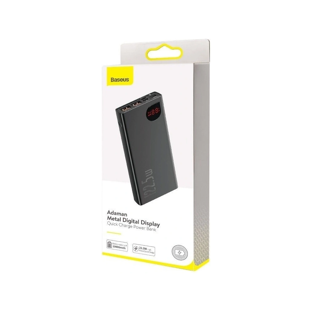 Hurtownia GSM - Powerbank Baseus Adaman, 10000mAh, metalowy, QC 3.0, PD, Huawei SCP, 22,5W (czarny) - BSU1328BLK - {ean13} - Hurt