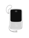 Powerbank Baseus Qpow z kablem USB-C, 10000mAh, 3A, 15W (biały)