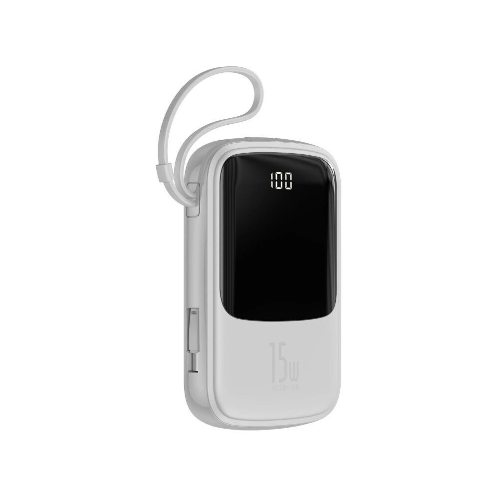 Hurtownia GSM - Powerbank Baseus Qpow z kablem USB-C, 10000mAh, 3A, 15W (biały) - BSU1329WHT - {ean13} - Hurt