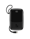 Powerbank Baseus Qpow mit USB-C-Kabel, 10000mAh, 3A, 15W (schwarz)