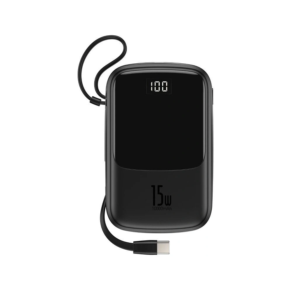 Hurtownia GSM - Powerbank Baseus Qpow z kablem USB-C, 10000mAh, 3A, 15W (czarny) - BSU1330BLK - {ean13} - Hurt