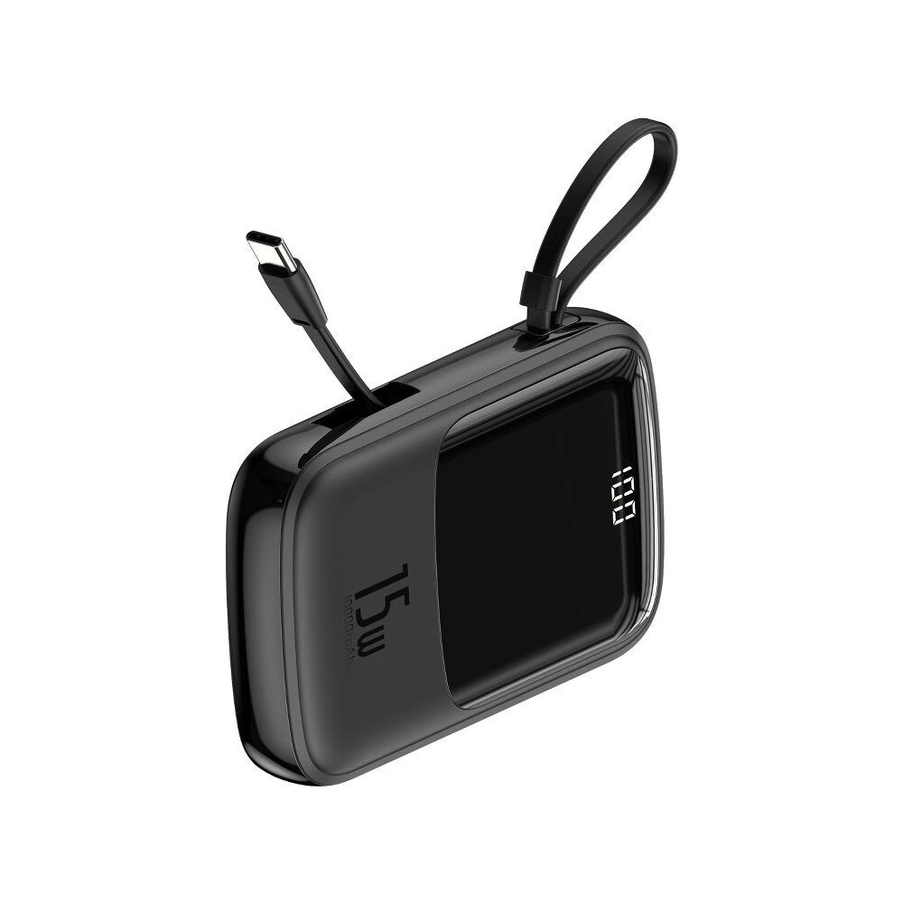 Hurtownia GSM - Powerbank Baseus Qpow z kablem USB-C, 10000mAh, 3A, 15W (czarny) - BSU1330BLK - {ean13} - Hurt
