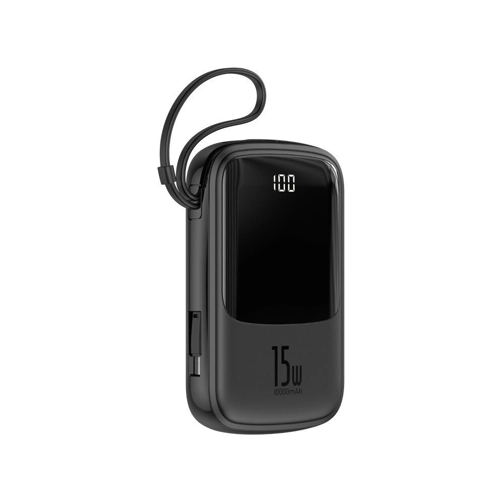 Hurtownia GSM - Powerbank Baseus Qpow cu cablu USB-C, 10000mAh, 3A, 15W (negru) - BSU1330BLK - {ean13} - Hurt