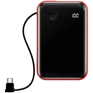 Powerbank Baseus Mini S mit USB-C-Kabel, 10000mAh, 3A, 15W (rot)