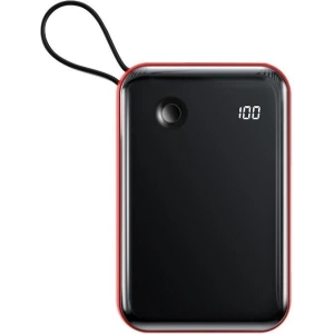 Powerbank Baseus Mini S mit USB-C-Kabel, 10000mAh, 3A, 15W (rot)