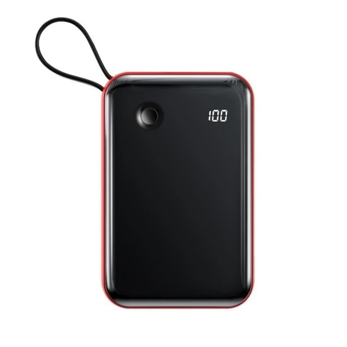 Powerbank Baseus Mini S z kablem USB-C, 10000mAh, 3A, 15W (czerwony)
