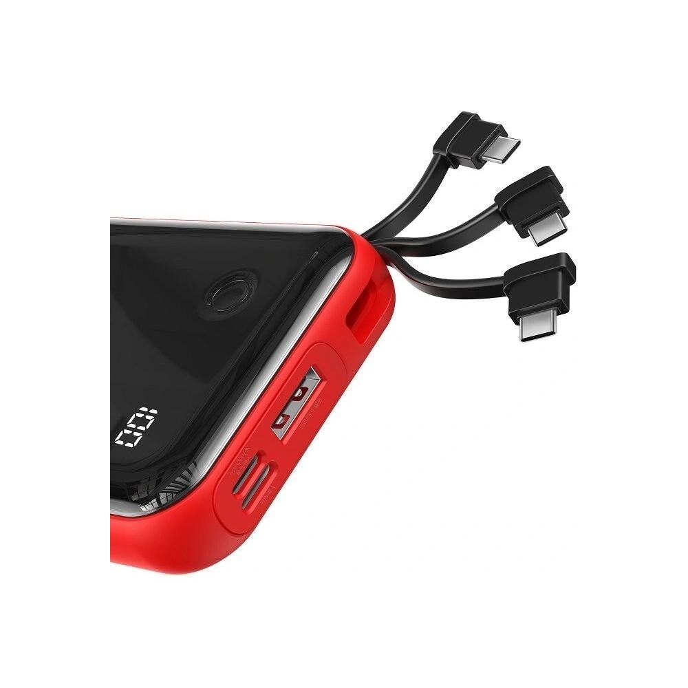 Hurtownia GSM - Powerbank Baseus Mini S mit USB-C-Kabel, 10000mAh, 3A, 15W (rot) - BSU1334RED - {ean13} - Hurt