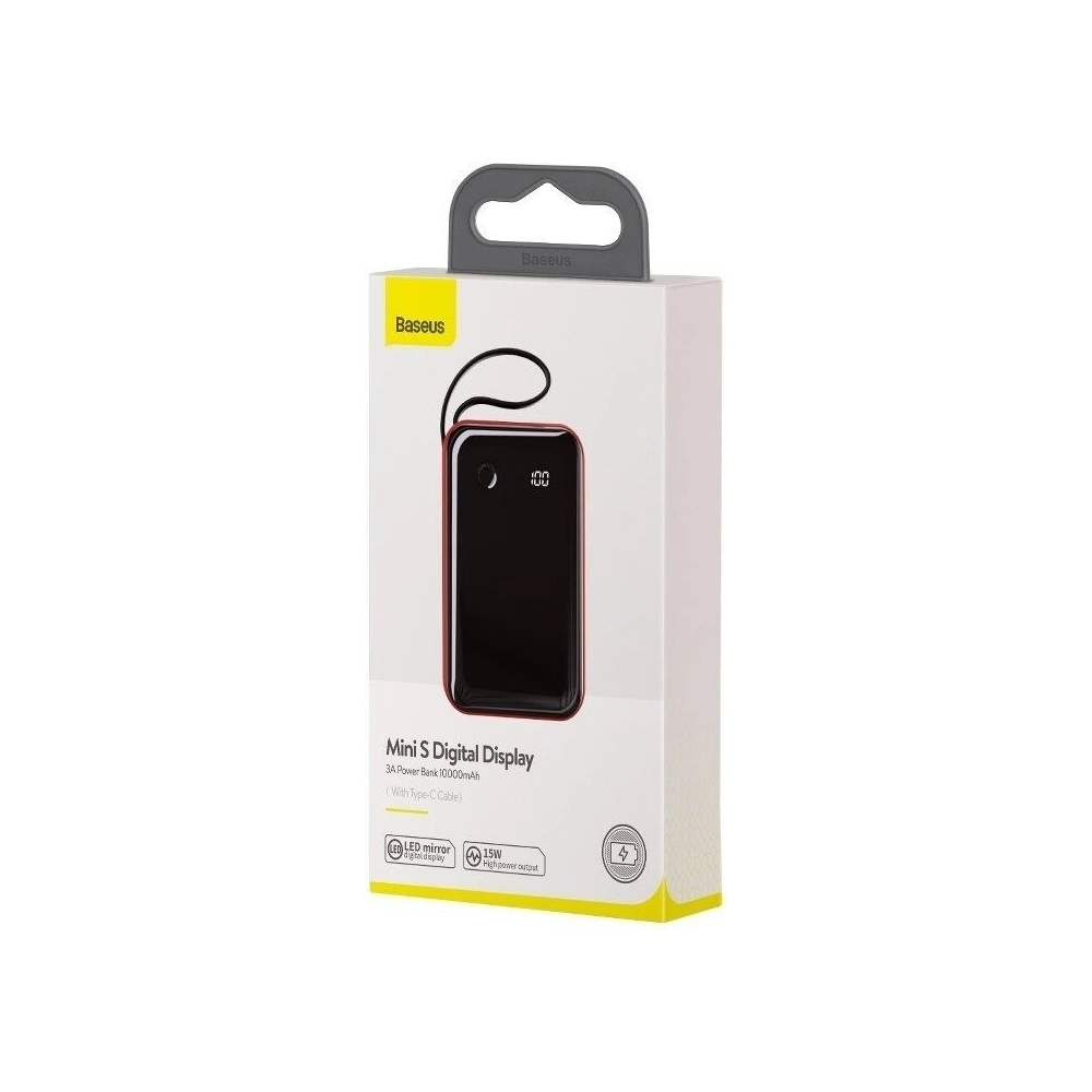 Hurtownia GSM - Powerbank Baseus Mini S mit USB-C-Kabel, 10000mAh, 3A, 15W (rot) - BSU1334RED - {ean13} - Hurt