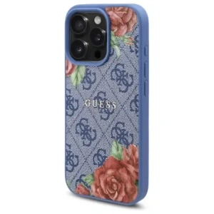 Hurtownia GSM - Etui Guess GUHMP16LP4ROPEMCB Apple iPhone 16 Pro hardcase 4G Flowers Print MagSafe modrý/blue - GUE4203 - {ean13} - Hurt