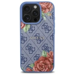 Hurtownia GSM - Etui Guess GUHMP16LP4ROPEMCB Apple iPhone 16 Pro hardcase 4G Flowers Print MagSafe modrý/blue - GUE4203 - {ean13} - Hurt