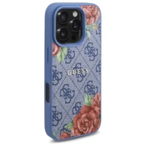 Hurtownia GSM - Etui Guess GUHMP16LP4ROPEMCB Apple iPhone 16 Pro hardcase 4G Flowers Print MagSafe modrý/blue - GUE4203 - {ean13} - Hurt