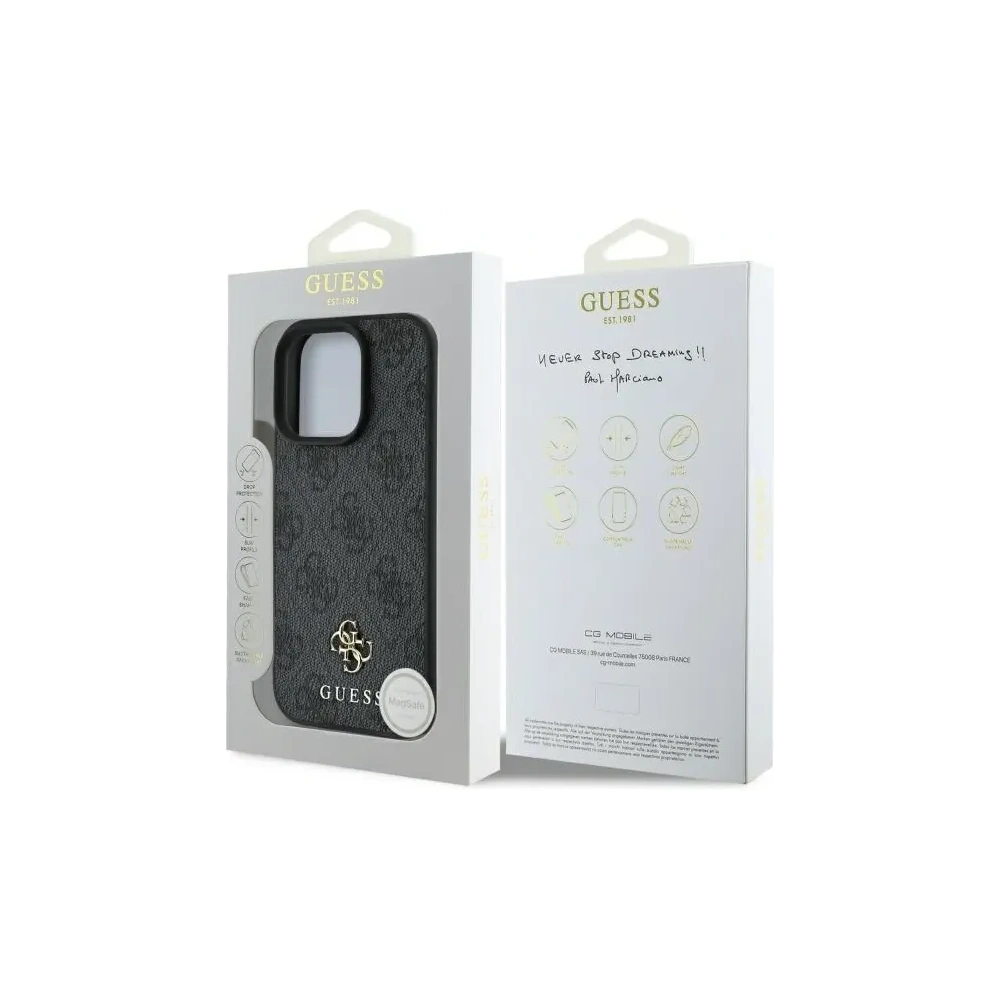 Wholesale Guess GUHMP16LP4SM4MK Apple iPhone 16 Pro hardcase 4G Small Classic MagSafe black - GUE4204 - {ean13} - Hurt