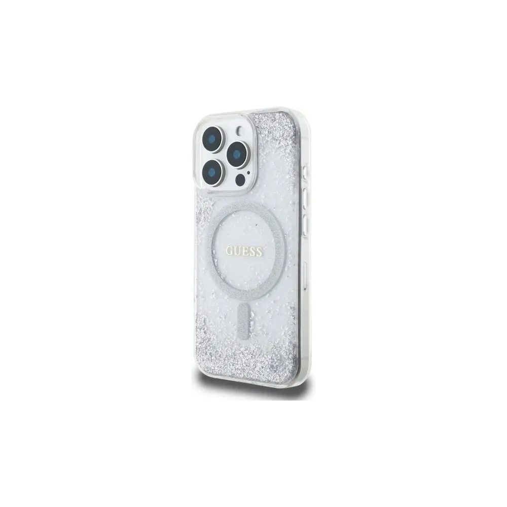 Hurtownia GSM - Guess GUHMP16LRGRGES Apple iPhone 16 Pro keménytok Gyanta Átmeneti Csillám MagSafe ezüst - GUE4206 - {ean13} - Hurt