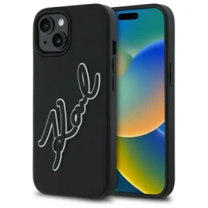 Hurtownia GSM - Karl Lagerfeld KLHCP15S3DRKSDLK Apple iPhone 15 hardcase 3D Rubber Signature negru - KLD21840 - {ean13} - Hurt