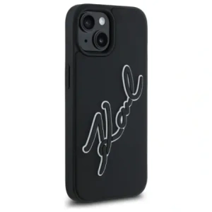 Hurtownia GSM - Karl Lagerfeld KLHCP15S3DRKSDLK Apple iPhone 15 hardcase 3D Rubber Signature negru - KLD21840 - {ean13} - Hurt