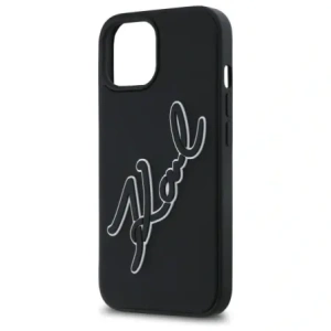 Hurtownia GSM - Karl Lagerfeld KLHCP15S3DRKSDLK Apple iPhone 15 hardcase 3D Rubber Signature negru - KLD21840 - {ean13} - Hurt