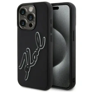 Hurtownia GSM - Karl Lagerfeld KLHCP15X3DRKSDLK Apple iPhone 15 Pro Max Hartschale 3D Gummi Signatur schwarz - KLD21841 - {ean13} - Hurt