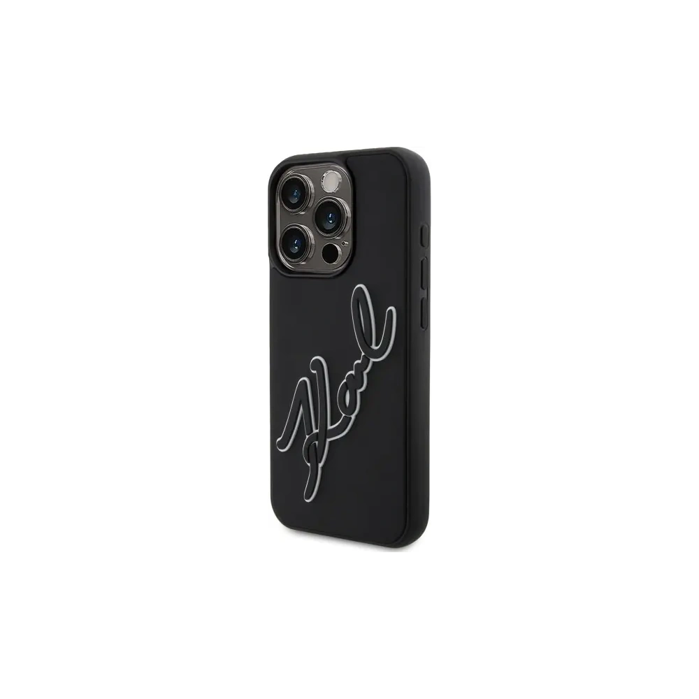Hurtownia GSM - Karl Lagerfeld KLHCP15X3DRKSDLK Apple iPhone 15 Pro Max hardcase 3D Rubber Signature negru - KLD21841 - {ean13} - Hurt