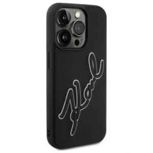 Hurtownia GSM - Karl Lagerfeld KLHCP15X3DRKSDLK Apple iPhone 15 Pro Max Hartschale 3D Gummi Signatur schwarz - KLD21841 - {ean13} - Hurt