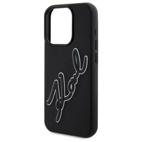 Etui Karl Lagerfeld KLHCP15X3DRKSDLK Apple iPhone 15 Pro Max hardcase 3D Rubber Signature czarny/black