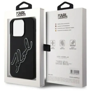 Hurtownia GSM - Karl Lagerfeld KLHCP15X3DRKSDLK Apple iPhone 15 Pro Max Hartschale 3D Gummi Signatur schwarz - KLD21841 - {ean13} - Hurt