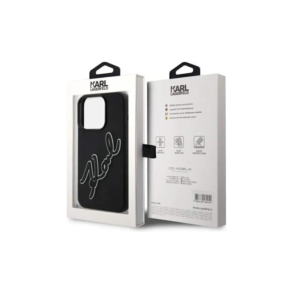 Hurtownia GSM - Karl Lagerfeld KLHCP15X3DRKSDLK Apple iPhone 15 Pro Max hardcase 3D Rubber Signature negru - KLD21841 - {ean13} - Hurt